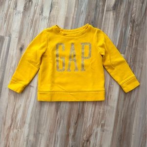 Girls Kids Gap Metallic Logo Crewneck
Sweatshirt Color Yellow Size XS